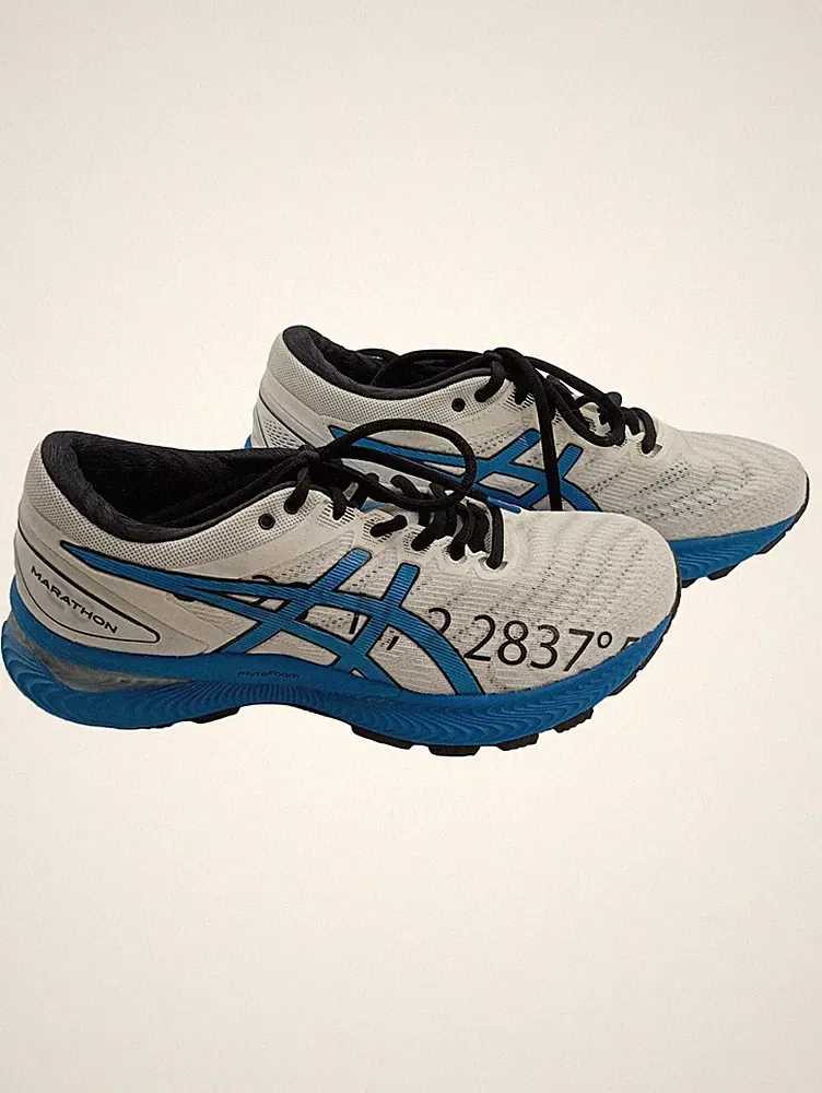 ASICS Gel-Nimbus Laufschuhe Sportschuhe Gr. 40 Weiß Blau