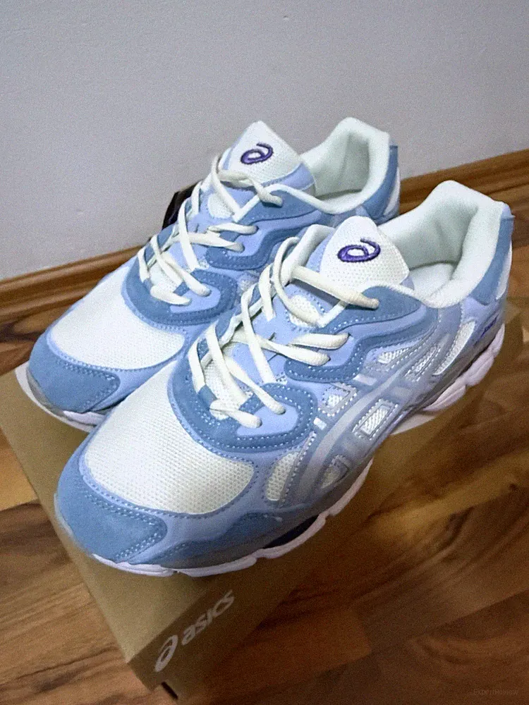 ASICS GEL-NYC Herren Sportschuh Laufschuhe Sneaker Mesh Blau/Weiß/Grau