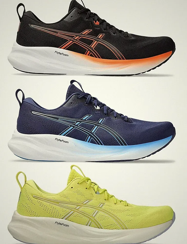 Asics GEL-Pulse 16 Laufschuhe Herren Damen Rot Blau KAYANO NIMBUS