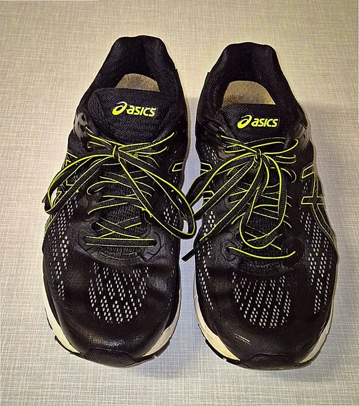 ASICS GEL-PURSUE Herren Laufschuhe EU 45 Schwarz/Grün/Weiß Mesh T6C0N