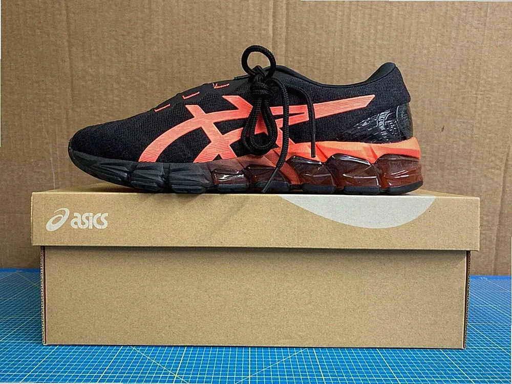 Asics Gel-Quantum 180 5 Black/Sunrise Red Herren Laufschuhe EUR 43.5/UK 8 1/2