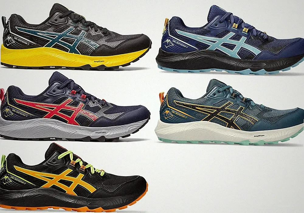 Asics GEL Sonoma 7 Trail Laufschuhe Schuhe Für Herren Schwarz Venture Fuji