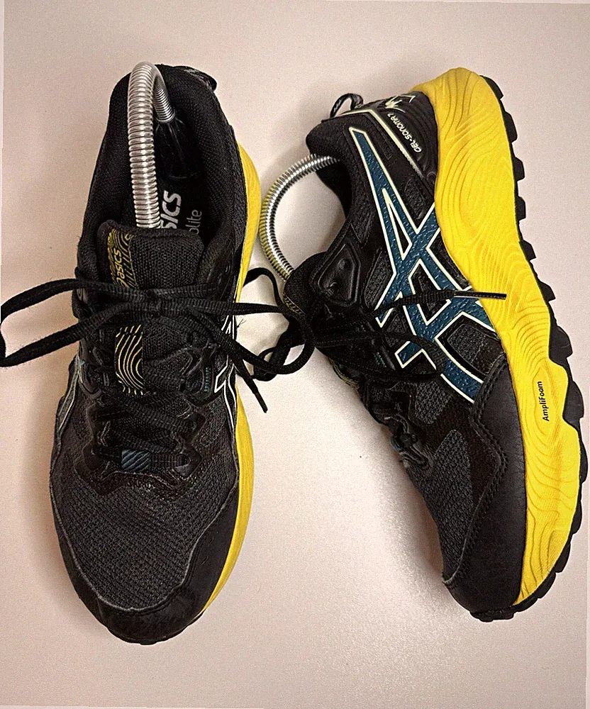 Asics Gel Sonoma 7 Trailrunningschuhe UK 6 schwarz gelb Turnschuhe