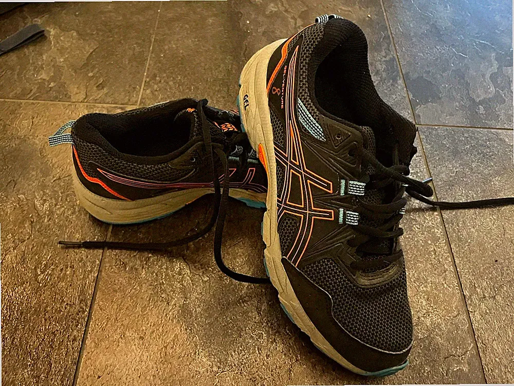 ASICS Gel-Venture 8 Kinder Trail-Laufschuh Mesh schwarz orange blau grau