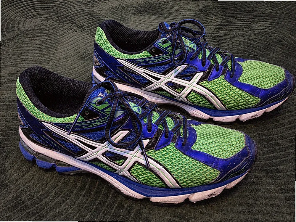ASICS GT-1000 Herren Laufschuhe Gr. 43,5 Blau Grün Running Schuhe Sportschuhe