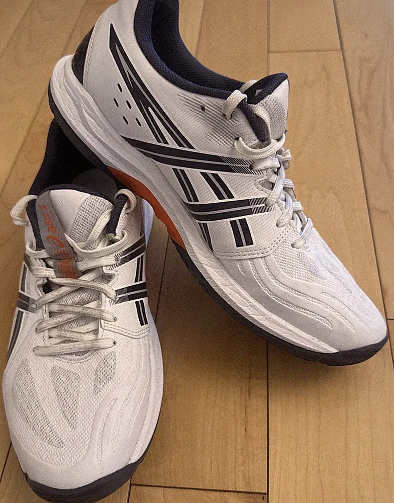 Asics Handball Indoor Shoes POWERBREAK FF White/Nova Orange 9,5 US. Used x1