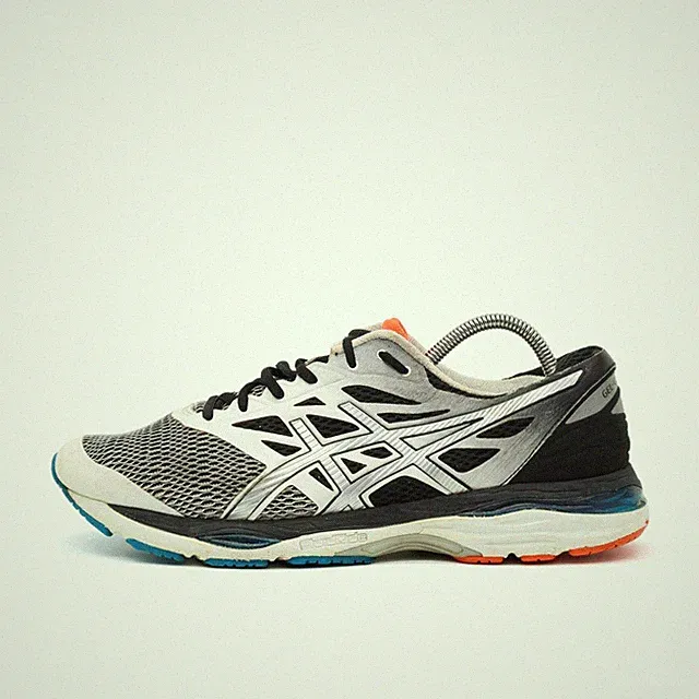 ASICS Herren GEL-Cumulus 18 Schuhe EU 46.5 Weiß/Schwarz T6C4N Atmungsaktiv