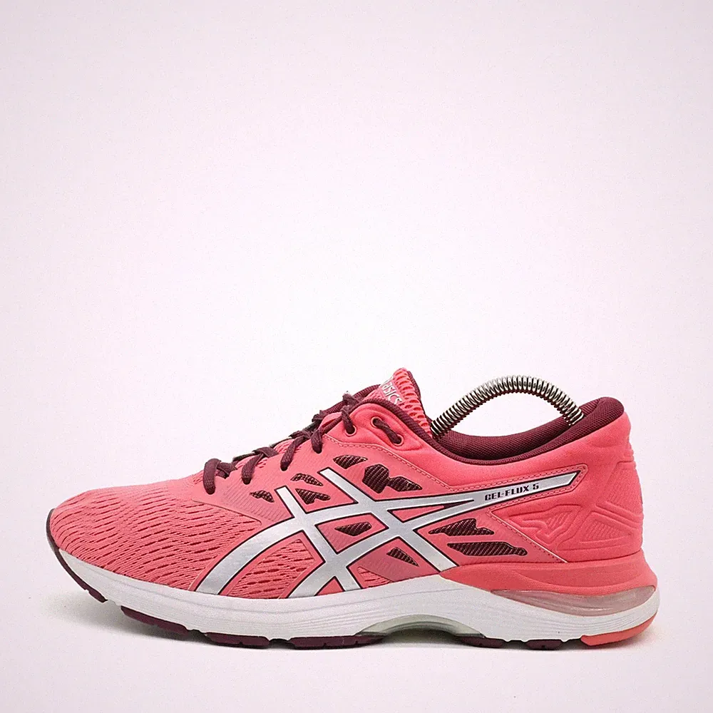 ASICS Herren GEL-FLUX 5 Sportschuhe Pink Weiß GEL Laufschuhe EU 43.5