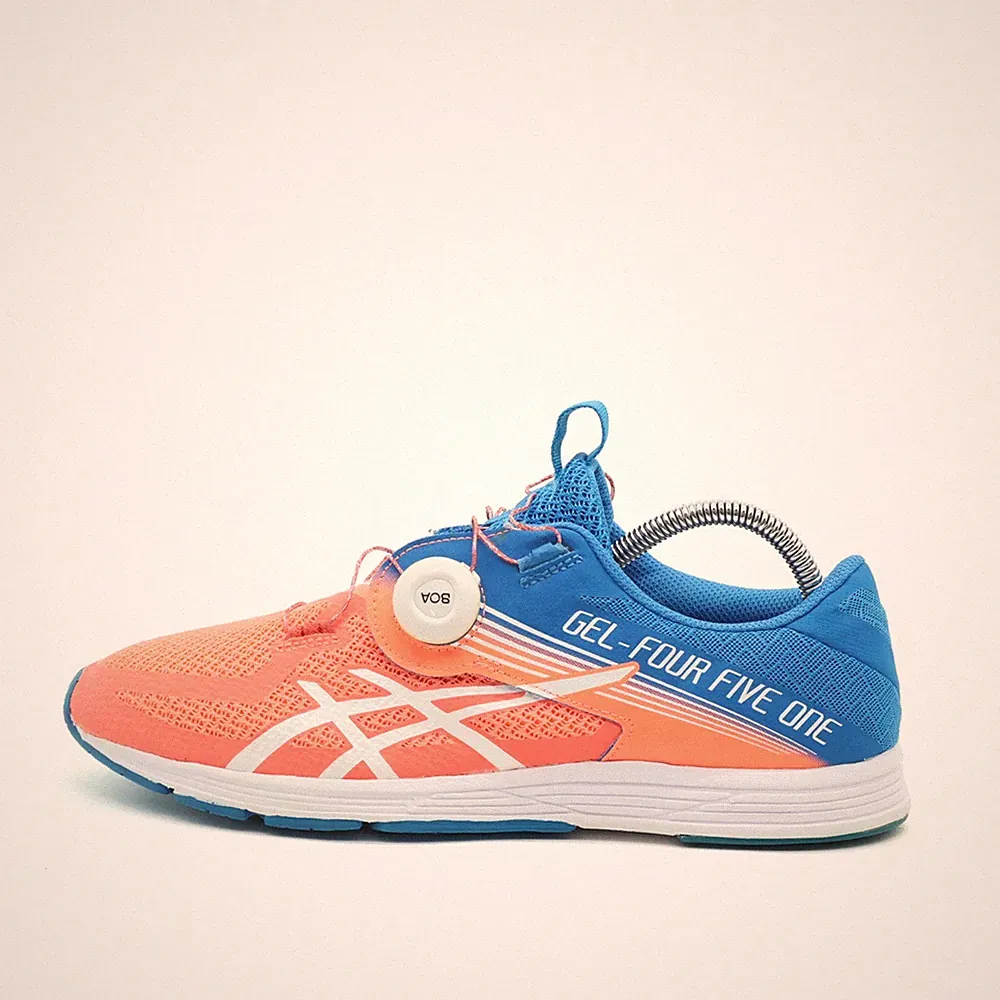 ASICS Herren GEL-FOUR FIVE ONE Schuhe Orange/Blau GEL Laufschuhe EU 44