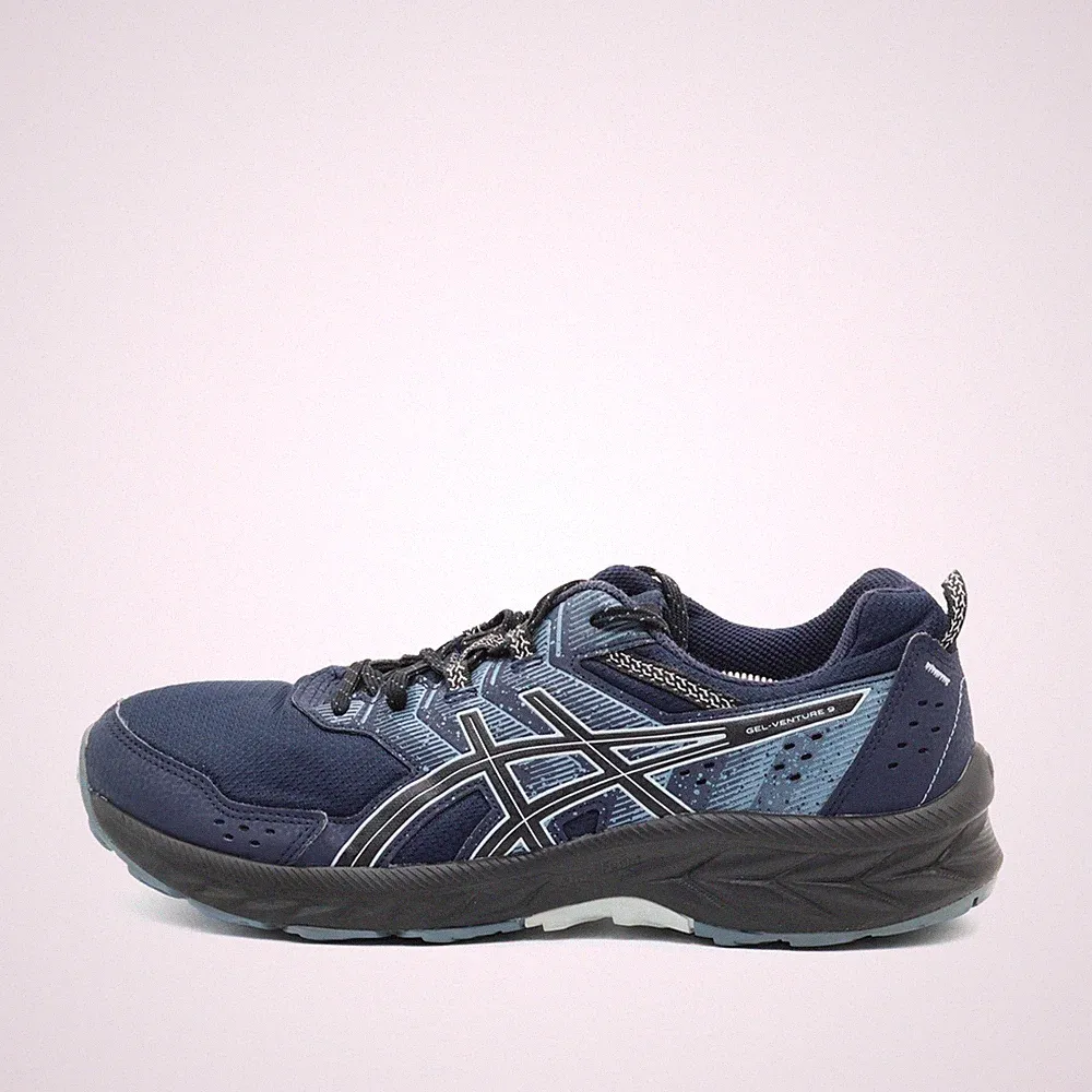 ASICS Herren Gel-Venture 9 Sneaker dunkelblau Mesh Low-Top Laufschuhe EU 45