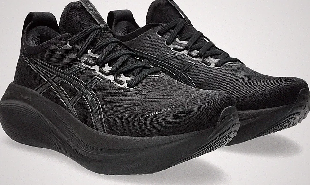 ASICS Herren Laufschuhe GEL-NIMBUS 27 schwarz/graphitgrau 1011B958.001 2E NEU