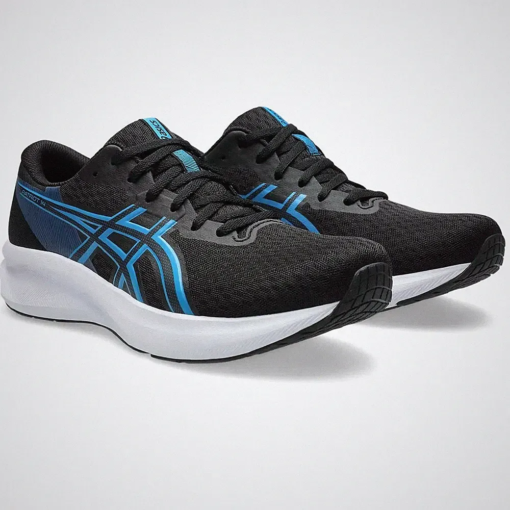 ASICS Herren Laufschuhe PATRIOT 14 1011C050 Schwarz/Ägäisblau Fr Japan