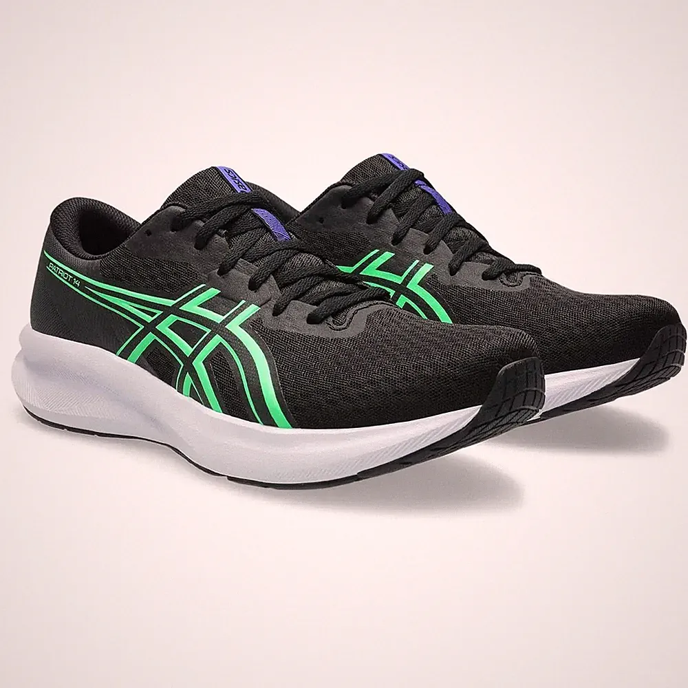 ASICS Herren Laufschuhe PATRIOT 14 1011C050 schwarz/vitalgrün Fr Japan