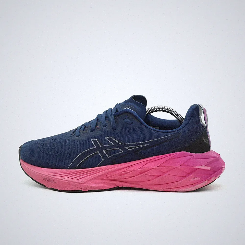 ASICS Herren Novablast 2 Sportschuhe Blau/Pink Mesh ämpfung Laufschuhe EU 43.5