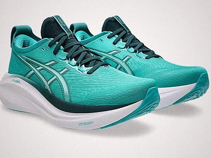 ASICS Laufschuhe GEL-NIMBUS 27 1011B958.400 Saxon Green Herren Sneaker