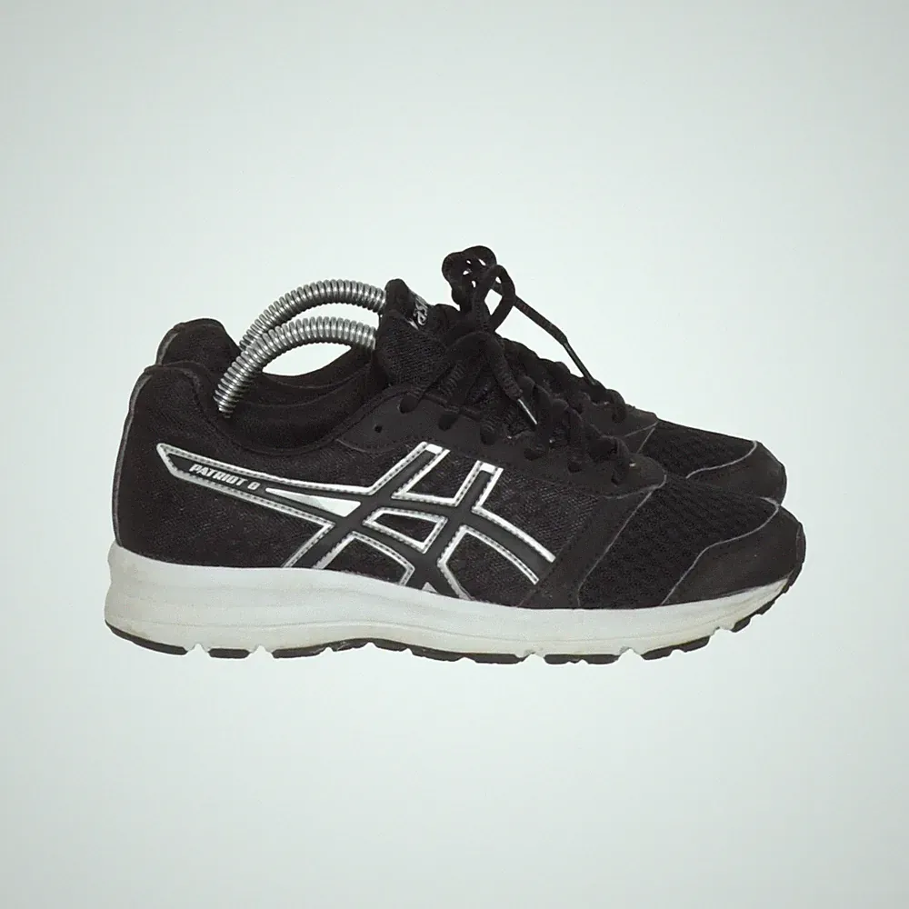 Asics, Laufschuhe, Größe: 36, Lederimitat, Schwarz/Silber/Weiß, Herren #vVW