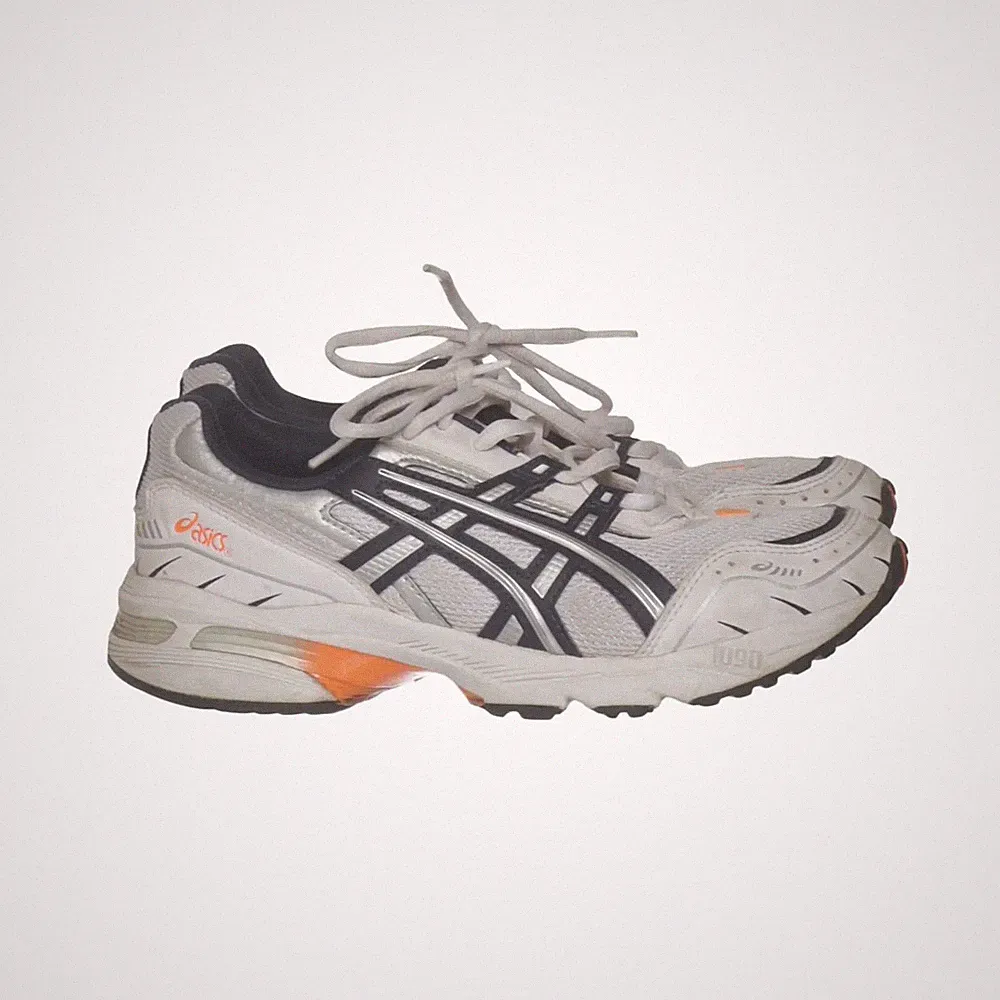 Asics, Laufschuhe, Größe: 37, GEL-1090, Lederimitat, Weiß/Blau/Silber #7eG