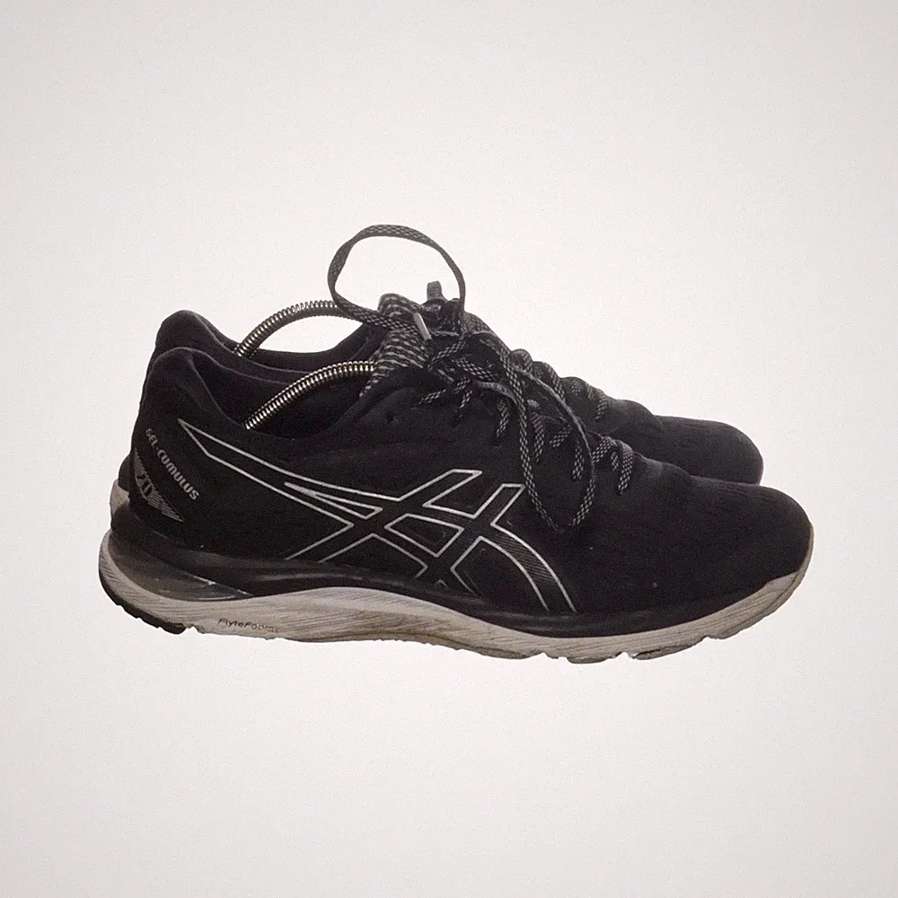 Asics, Laufschuhe, Größe: 39 1/2, Leder, Schwarz, Herren #R06