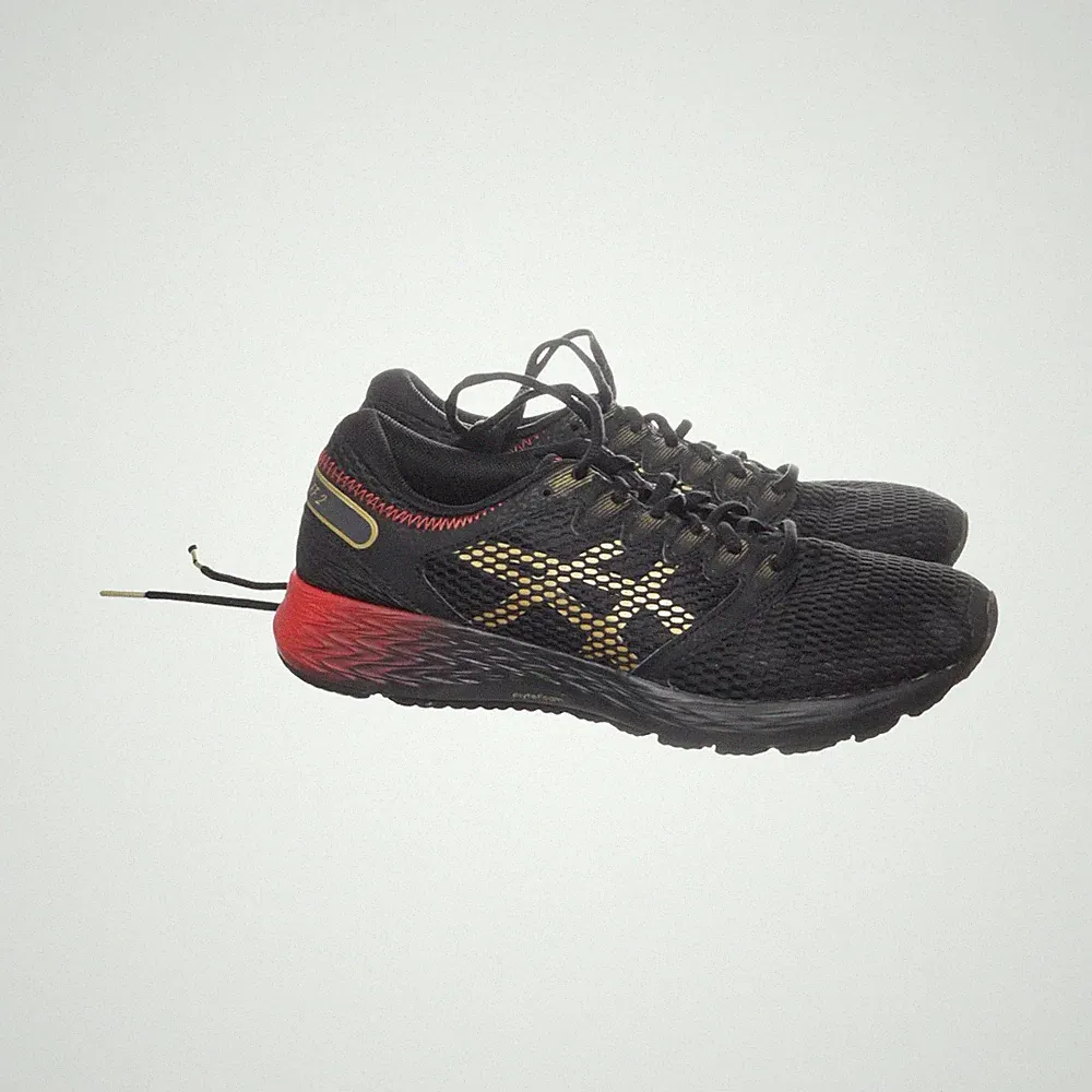 Asics, Laufschuhe, Größe: 40, Schwarz/Rot/Gold, Herren #UUi