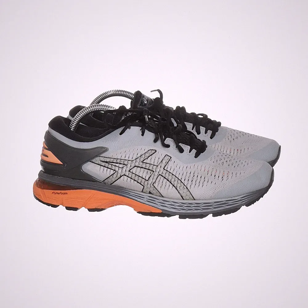 Asics, Laufschuhe, Größe: 41 1/2, Grau/Schwarz/Orange, Herren #FGB