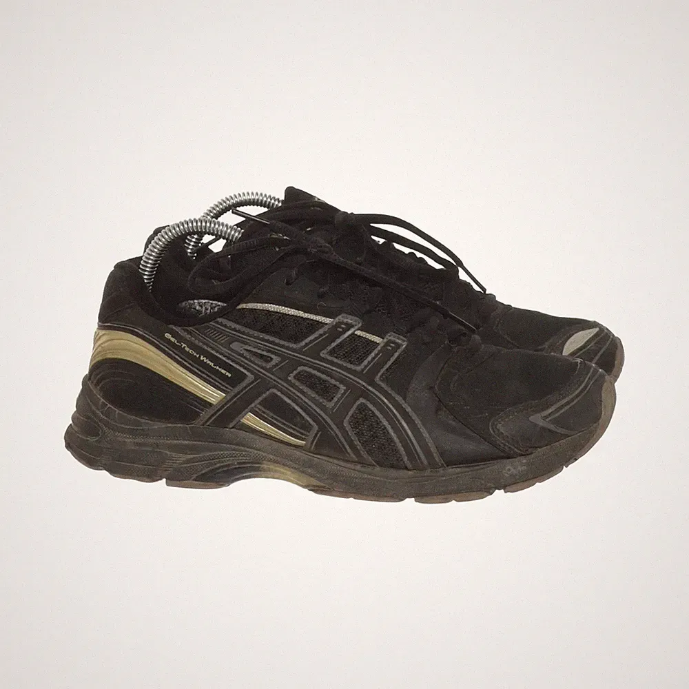 Asics, Laufschuhe, Größe: 41 1/2, Lederimitat, Schwarz, Herren #rv4