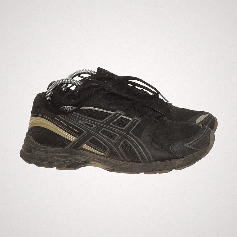 Asics, Laufschuhe, Größe: 41 1/2, Lederimitat, Schwarz, Herren #rv4