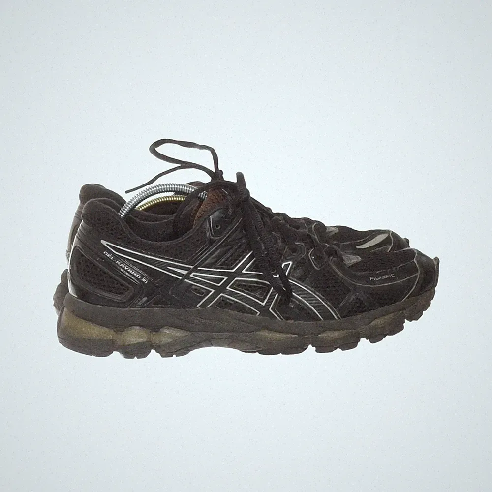 Asics, Laufschuhe, Größe: 41 1/2, Lederimitat, Schwarz, Herren #S2X