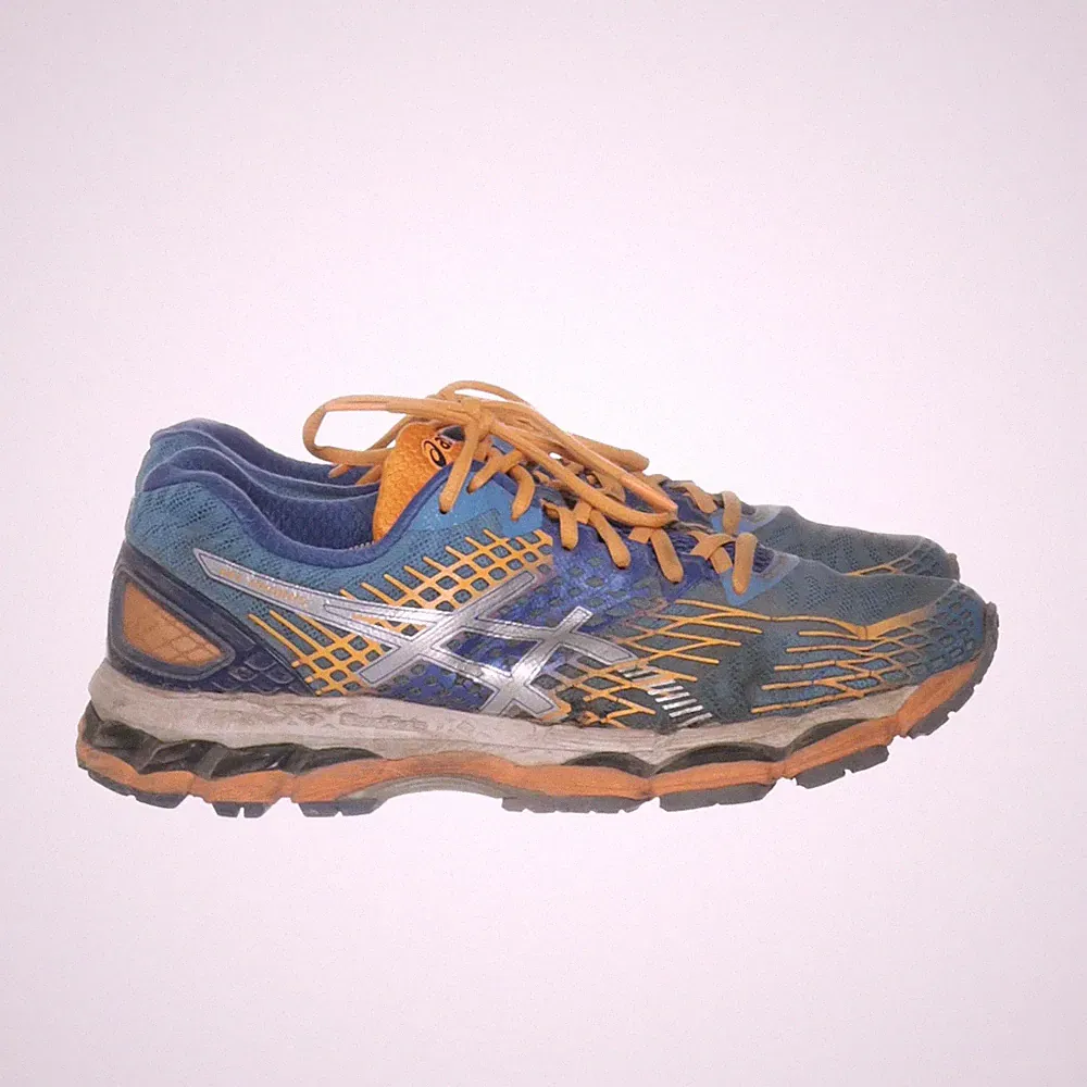 Asics, Laufschuhe, Größe: 41 1/2, T357N, Blau/Orange, Herren #ubJ