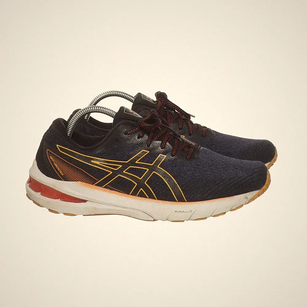 Asics, Laufschuhe, Größe: 42 1/2, GT-2000 10, Blau/Schwarz/Gold, Herren #OpS