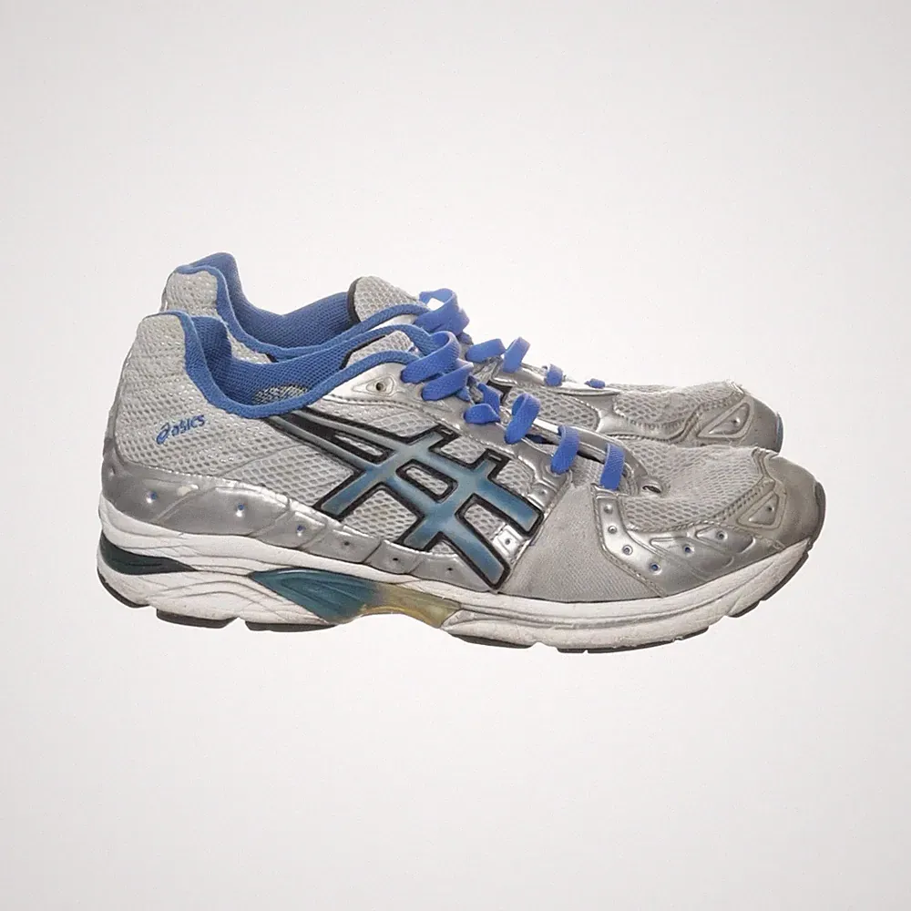 Asics, Laufschuhe, Größe: 42, Gel-Empire II, Silber/Blau/Schwarz, Herren #4ZX