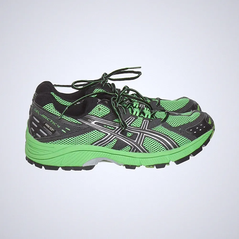 Asics, Laufschuhe, Größe: 42, Lederimitat, Grün/Schwarz, Herren #pV3