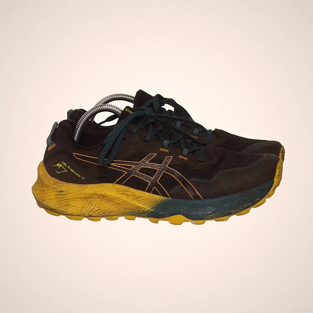 Asics, Laufschuhe, Größe: 42, model: gel-trabuco 10, Schwarz/Gelb/Blau #J4y