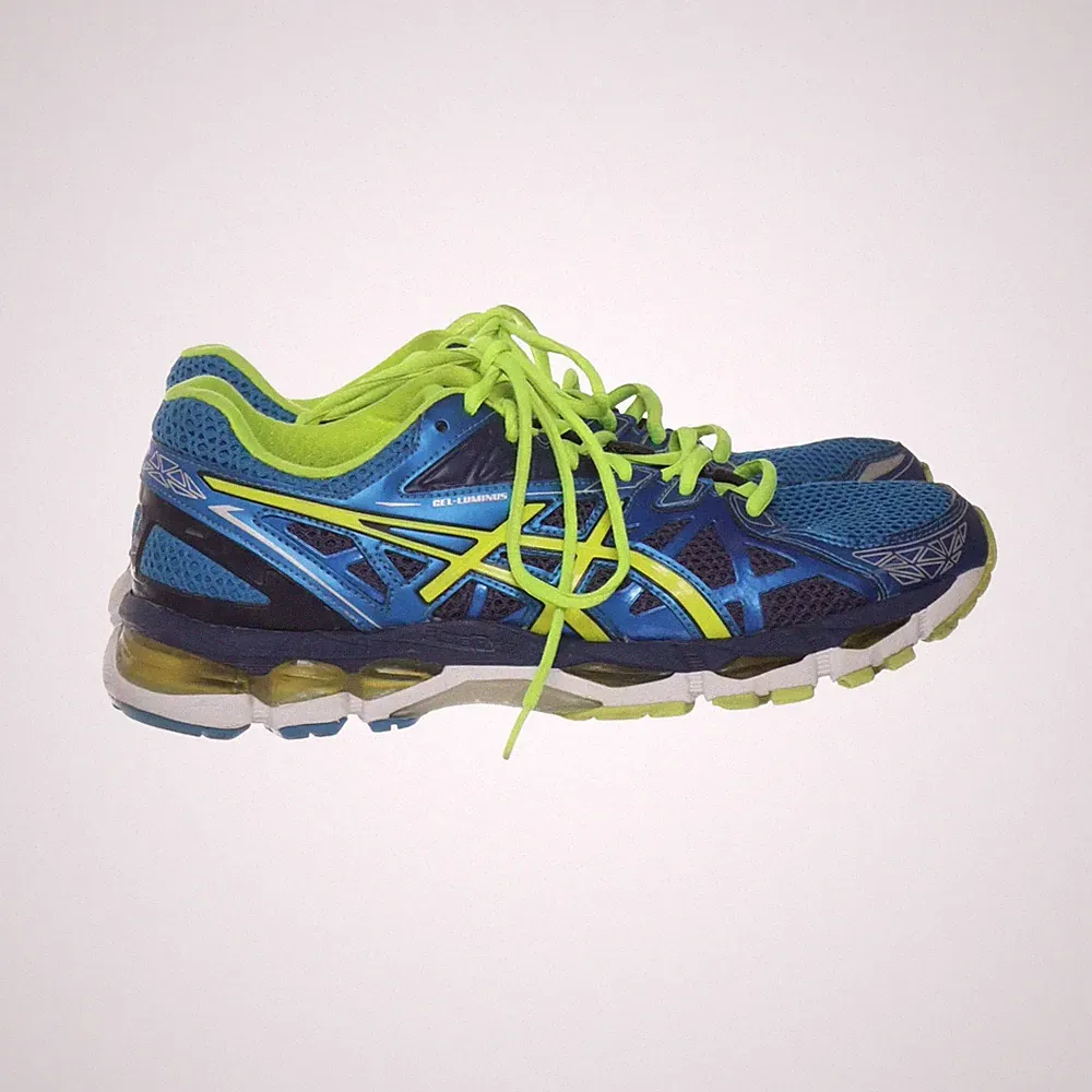 Asics, Laufschuhe, Größe: 42, T50TQ, Blau/Gelb, Herren #s4F