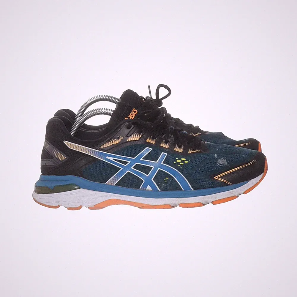 Asics, Laufschuhe, Größe: 43 1/2, Blau/Schwarz/Gelb, Herren #6V3