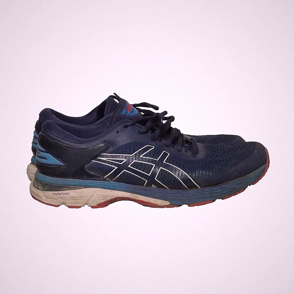 Asics, Laufschuhe, Größe: 44 1/2, Blau/Rot, Herren #YOD