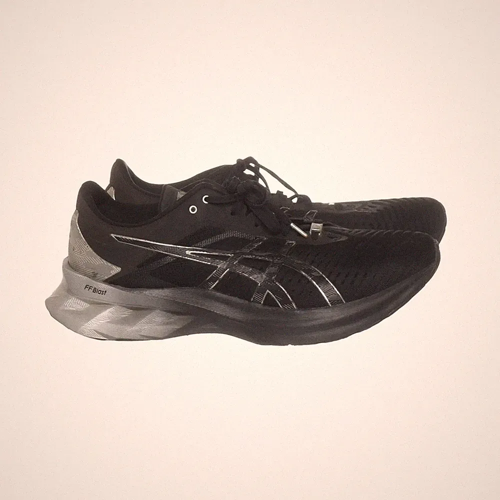 Asics, Laufschuhe, Größe: 44 1/2, Polyurethan, Schwarz, Herren #nC1