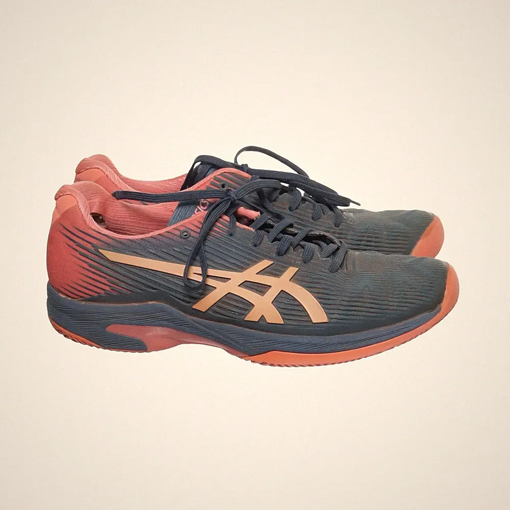 Asics, Laufschuhe, Größe: 45, model: court ff, Blau/Orange/Mehrfarbig #5pV