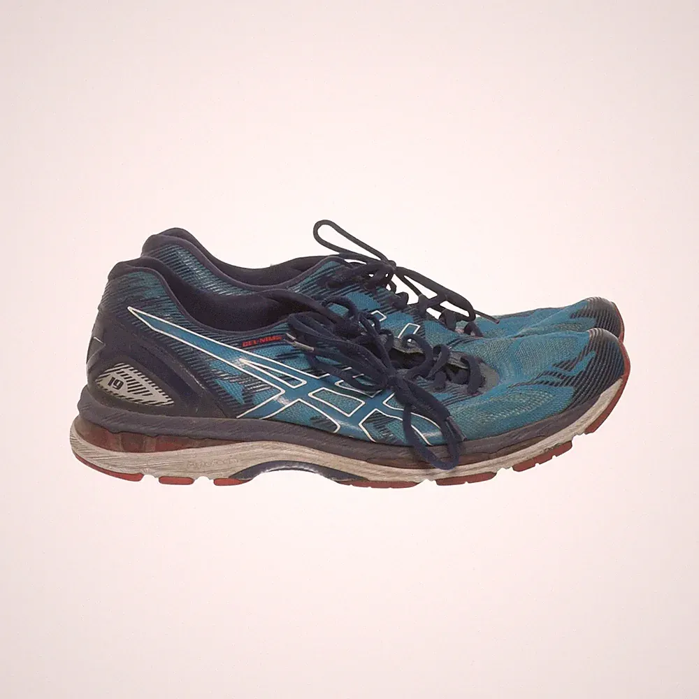 Asics, Laufschuhe, Größe: 47, Blau/Rot/Weiß, Herren #EFN