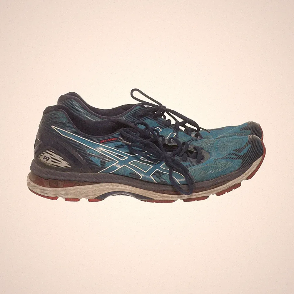 Asics, Laufschuhe, Größe: 47, Blau/Rot/Weiß, Herren #EFN