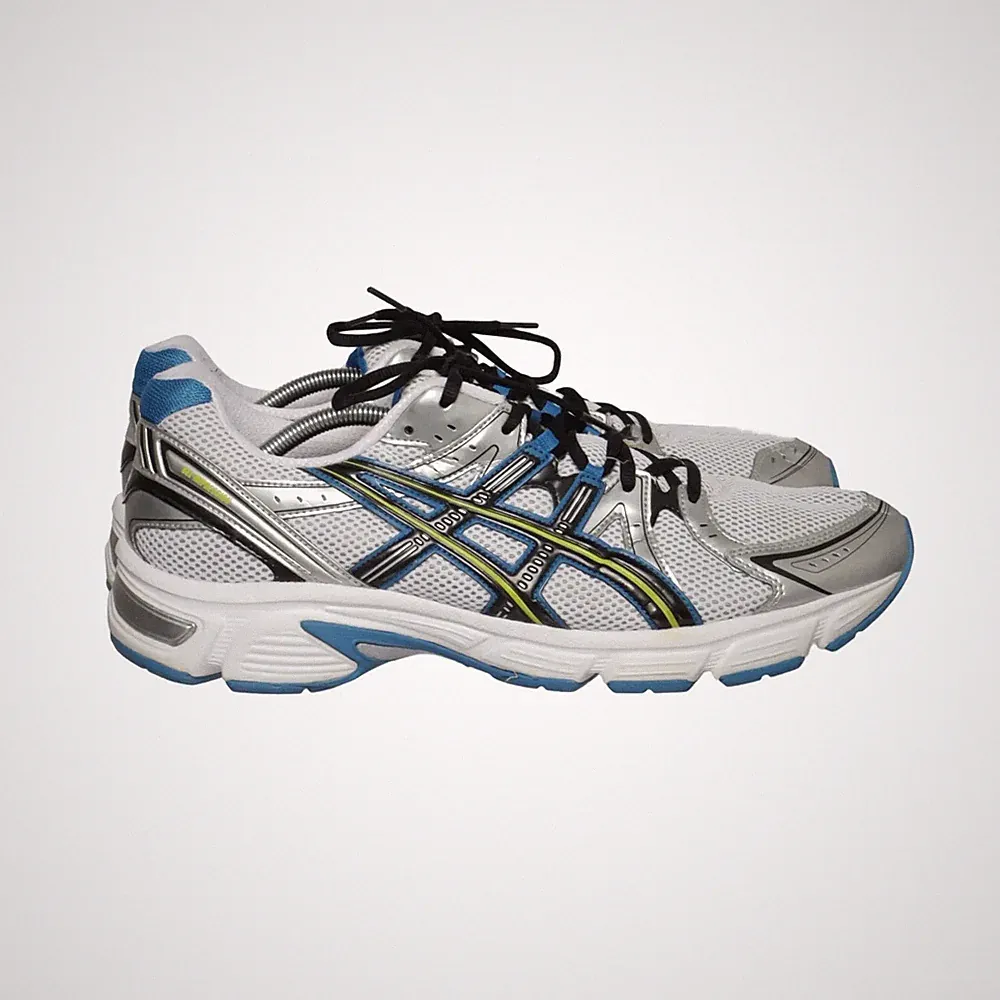 Asics, Laufschuhe, Größe: 47, Weiß/Blau/Silber, Herren #RNR