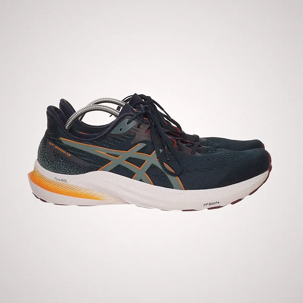 Asics, Laufschuhe, Größe: 48 1/2, Blau/Orange/Weiß, Herren #YGT