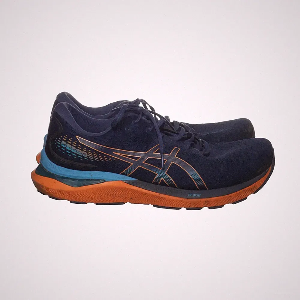 asics laufschuhe herren blau orange