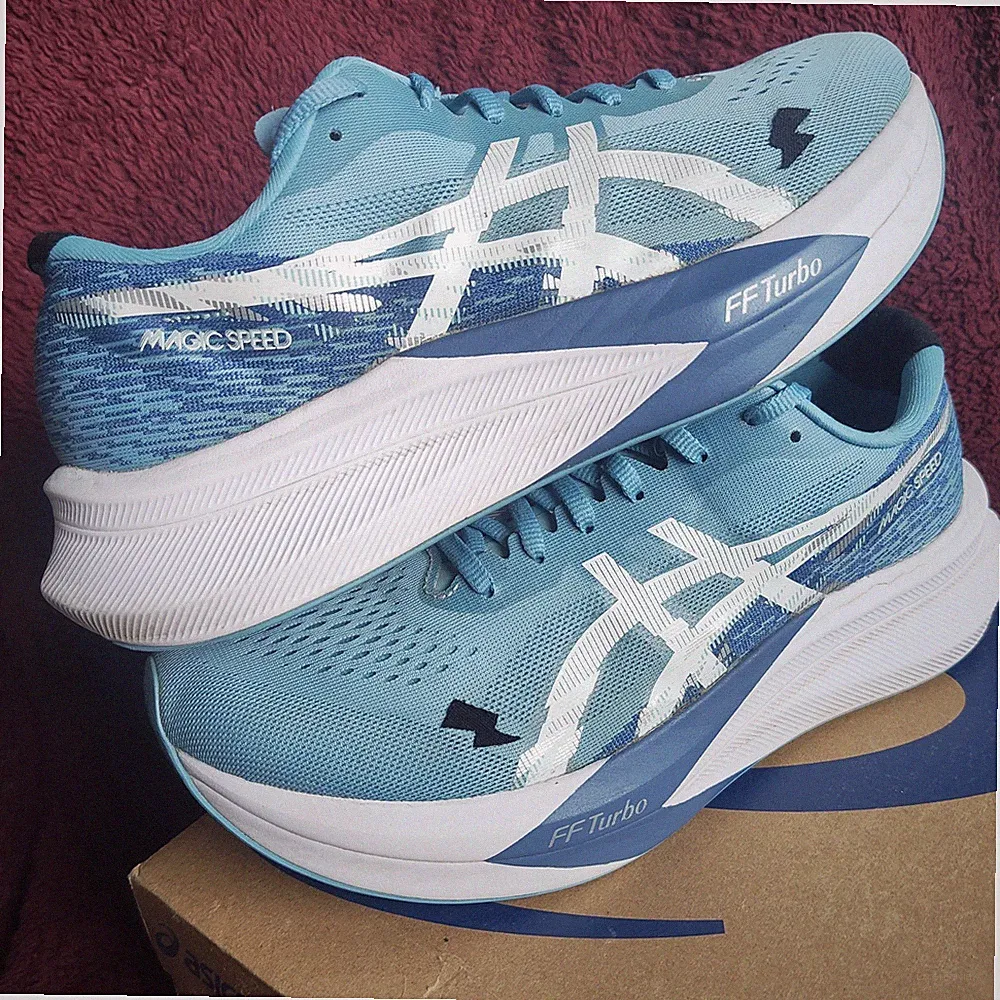 ASICS Magic Speed 4 Stillwater Blue Uni Running Laufschuhe Carbonplatte 46