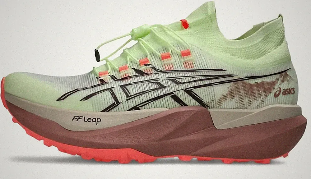 ASICS METAFUJI TRAIL 2 2E Laufschuhe gelb dunkel aubergine aus Japan