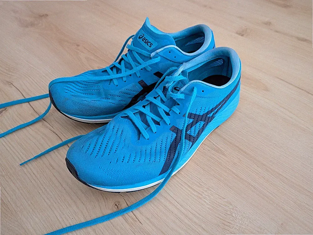 Asics Metaracer - Herren Laufschuhe - Größe 46 - blau - gebraucht
