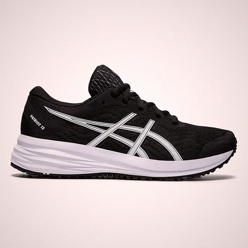 ASICS Patriot 12 Gs Kinder Laufschuhe Schwarz 32,5 NEU