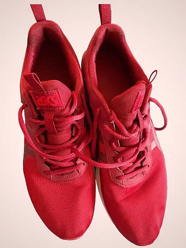 ASICS Sportschuhe Herren Laufschuhe Sneaker Rot Gr. 44