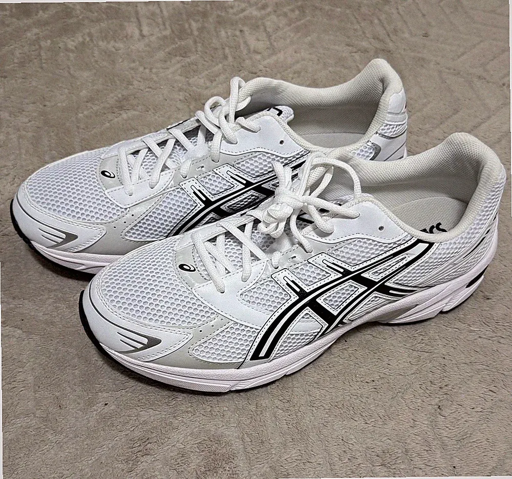 ASICS SportStyle GEL-1130 Herren Laufschuhe Sneaker Weiß/Schwarz/Grau EU 49