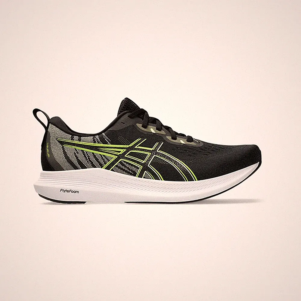 ASICS TSURUGI BLACK/SAFETY YELLOW Schwarz Gelb Running Laufschuhe Outdoor Laufen