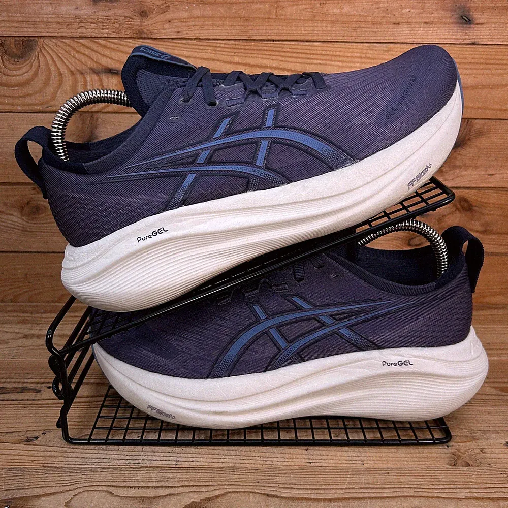 Asics Turnschuhe Herren Gr. UK 7 Gel Nimbus 27 Indigo Fog Road Running PureGel Schuhe